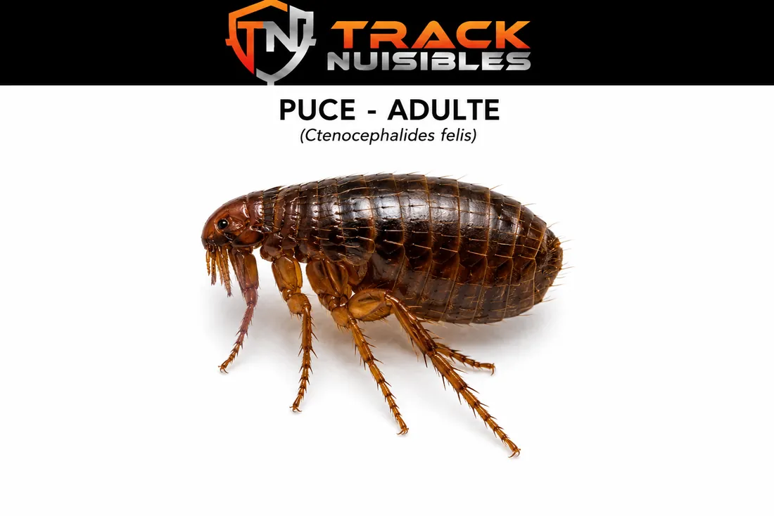 Puce du chat (Ctenocephalides felis) en gros plan